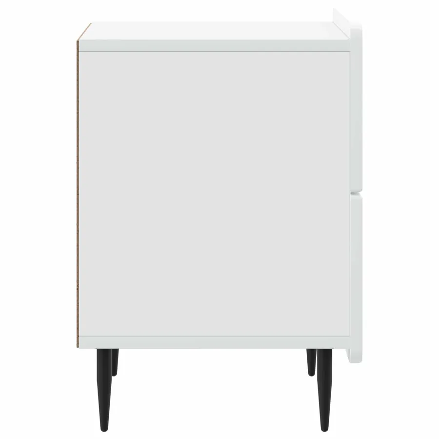 Cabinet de chevet Blanc 43 x 34,5 x 49,5 cm Bois d'ingénierie - 6