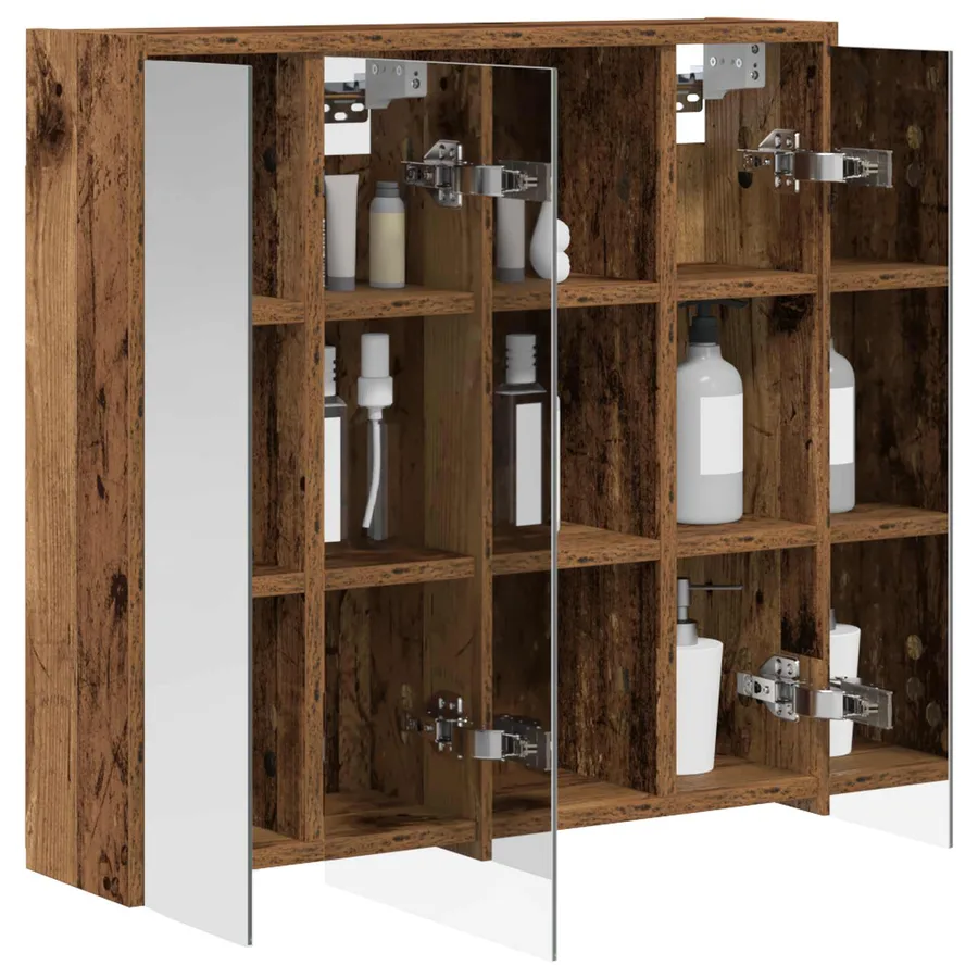 Armoire Miroir de Salle de Bain Bois ancien 63,5 x 16 x 62,5 cm - 3