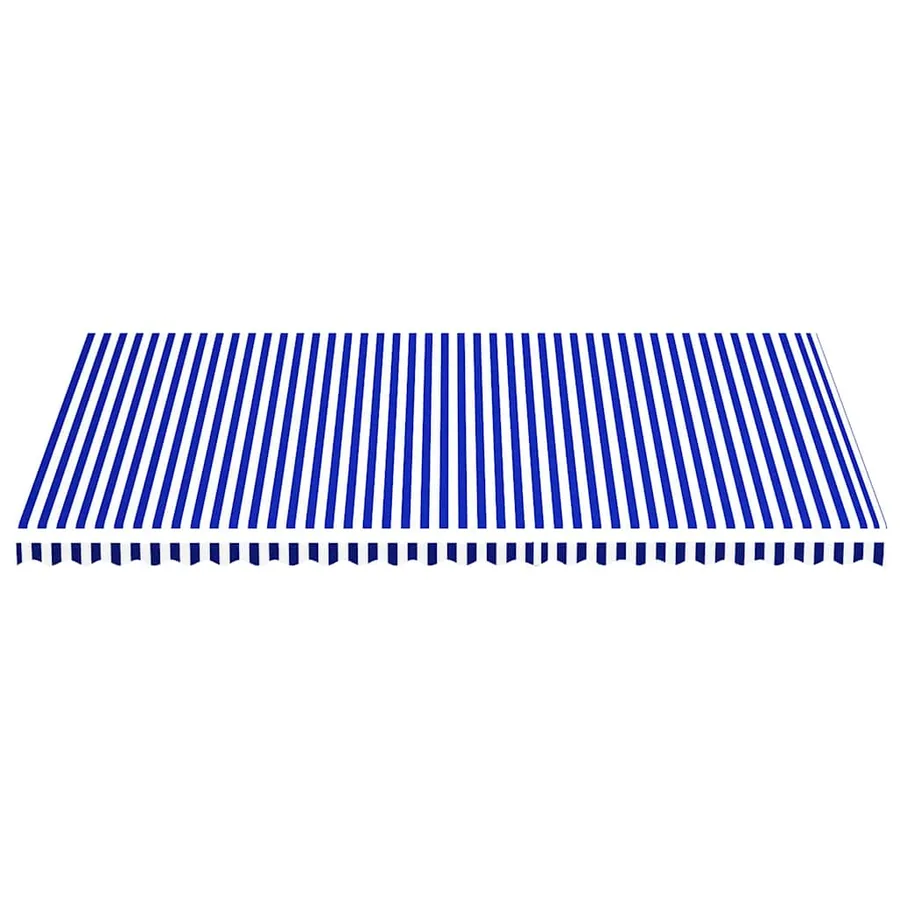 Tissu de remplacement pour auvent bleu et blanc 6x3,5 m polyester - 3