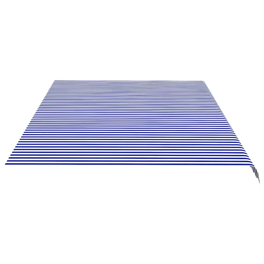 Tissu de remplacement pour auvent bleu et blanc 6x3,5 m polyester - 4