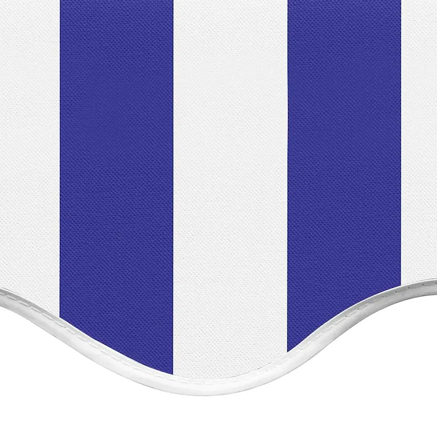Tissu de remplacement pour auvent bleu et blanc 6x3,5 m polyester - 5