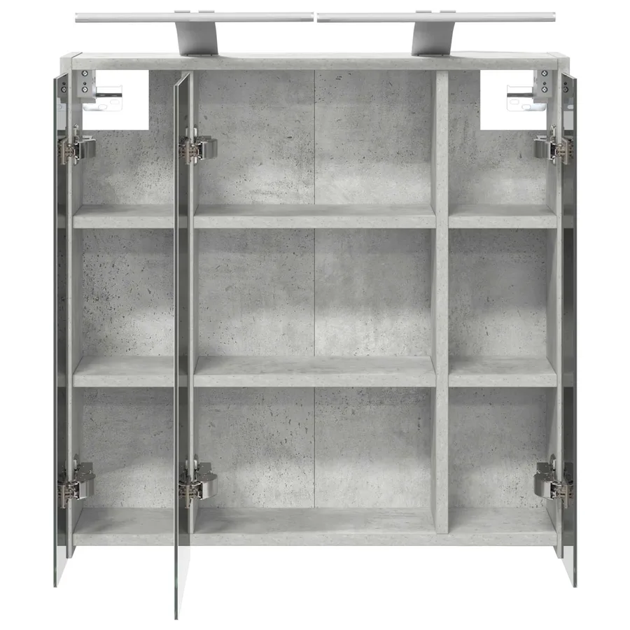 Armoire Miroir de Salle de Bain Gris béton 63,5 x 16 x 62,5 cm - 7