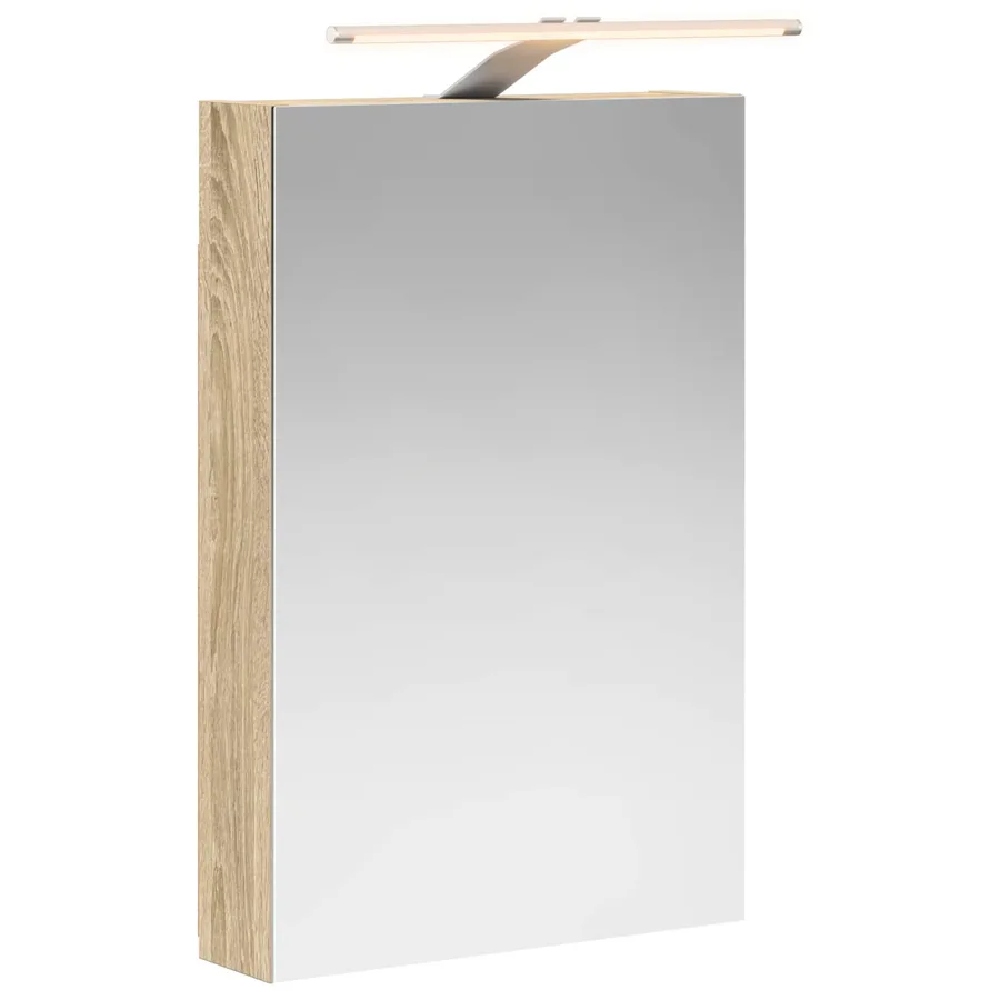 Armoire Miroir de Salle de Bain avec étagère Chêne Sonoma - 2