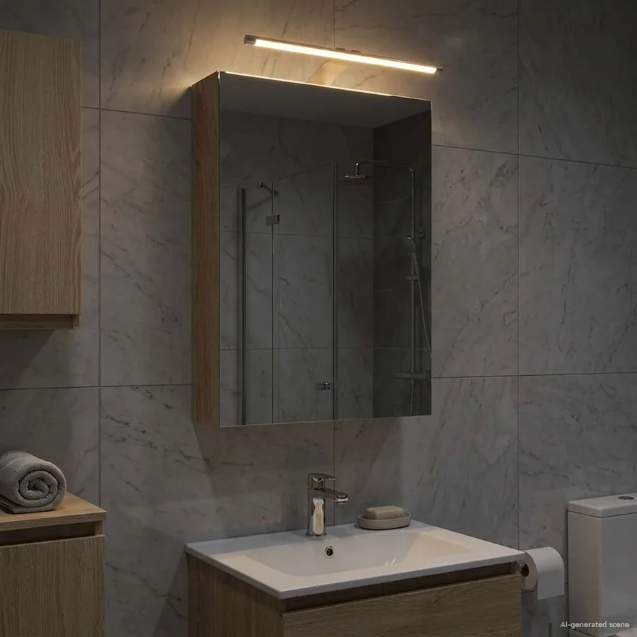 Armoire Miroir de Salle de Bain avec étagère Chêne Sonoma - 4