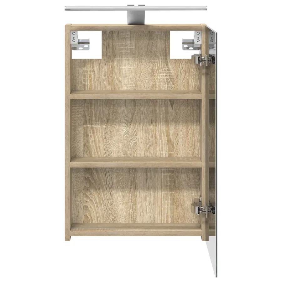 Armoire Miroir de Salle de Bain avec étagère Chêne Sonoma - 7