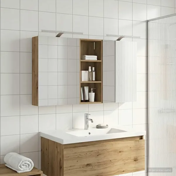 Ensemble de Meubles de Salle de Bain 3 pc 130 x 14,5 x 70 cm
