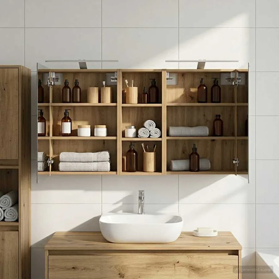 Ensemble de Meubles de Salle de Bain 3 pc 130 x 14,5 x 70 cm - 4