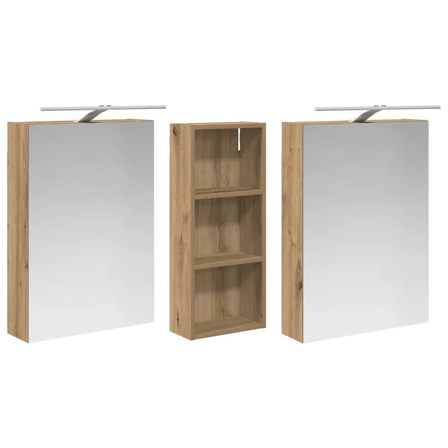 Ensemble de Meubles de Salle de Bain 3 pc 130 x 14,5 x 70 cm - 5