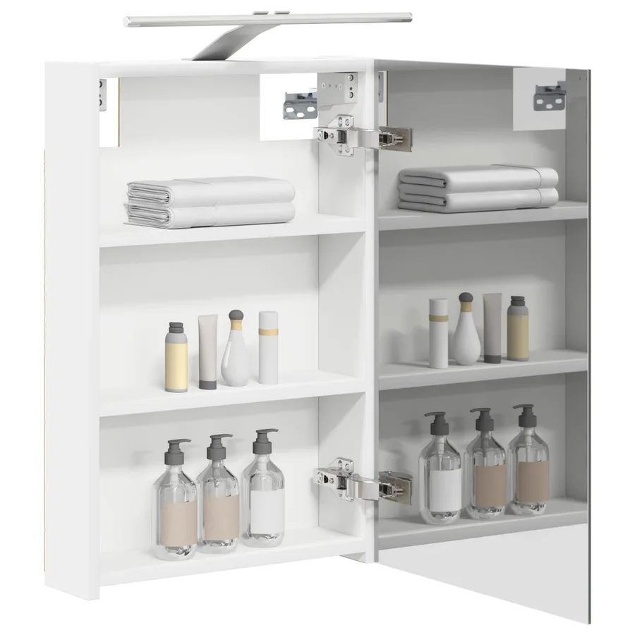 Armoire Miroir de Salle de Bain Blanc 40 x 10,5 x 60,5 cm - 3