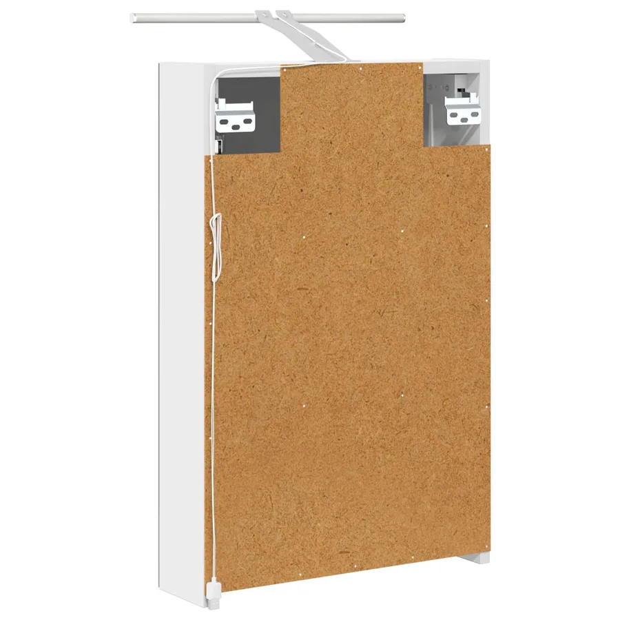 Armoire Miroir de Salle de Bain Blanc 40 x 10,5 x 60,5 cm - 9
