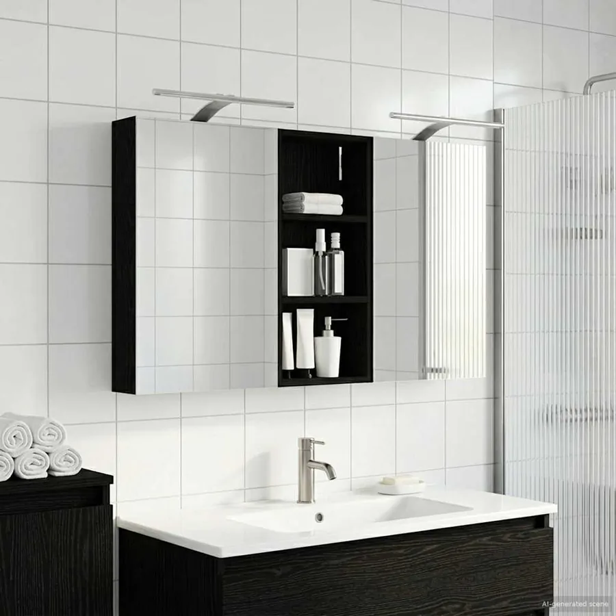 Ensemble de Meubles de Salle de Bain 3 pcs 110 x 10,5 x 60,5 cm
