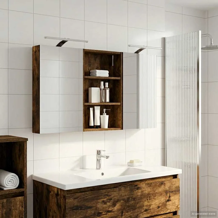 Ensemble de Meubles de Salle de Bain 3 pcs 120 x 10,5 x 60,5 cm