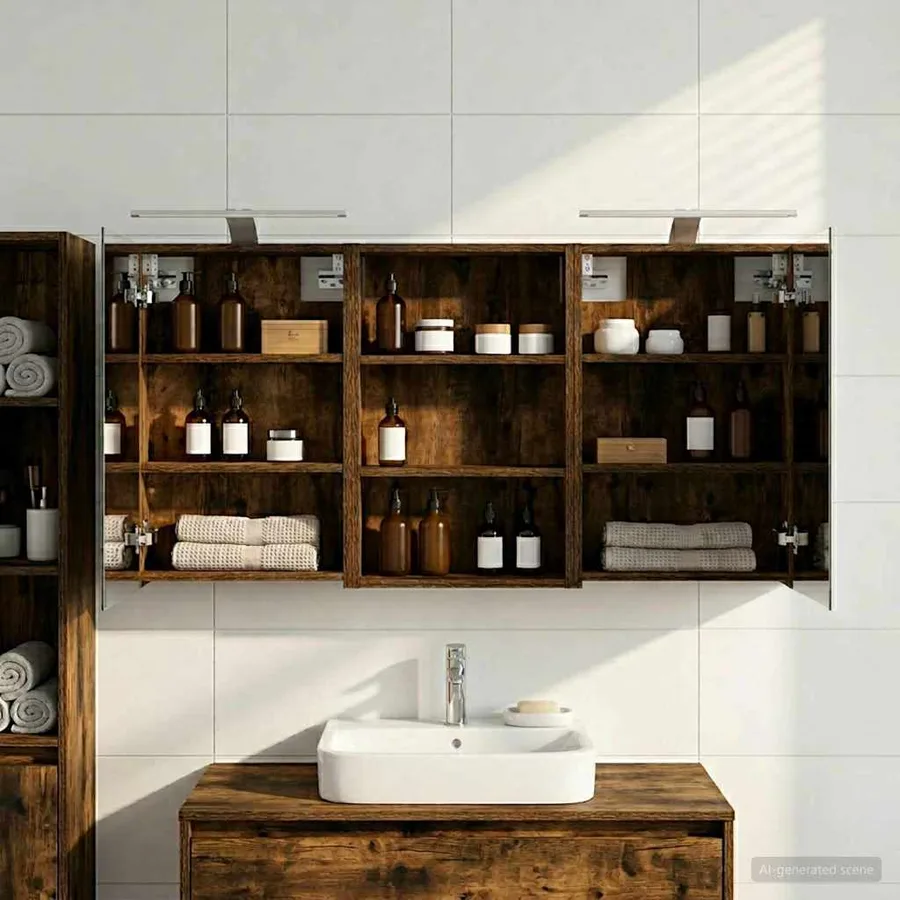 Ensemble de Meubles de Salle de Bain 3 pcs 120 x 10,5 x 60,5 cm - 4