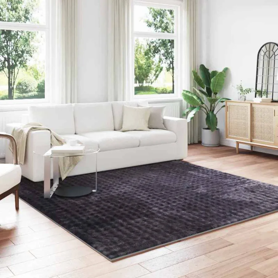 Tapis de surface Carré SIROLO Beige 200 x 200 cm Polyester