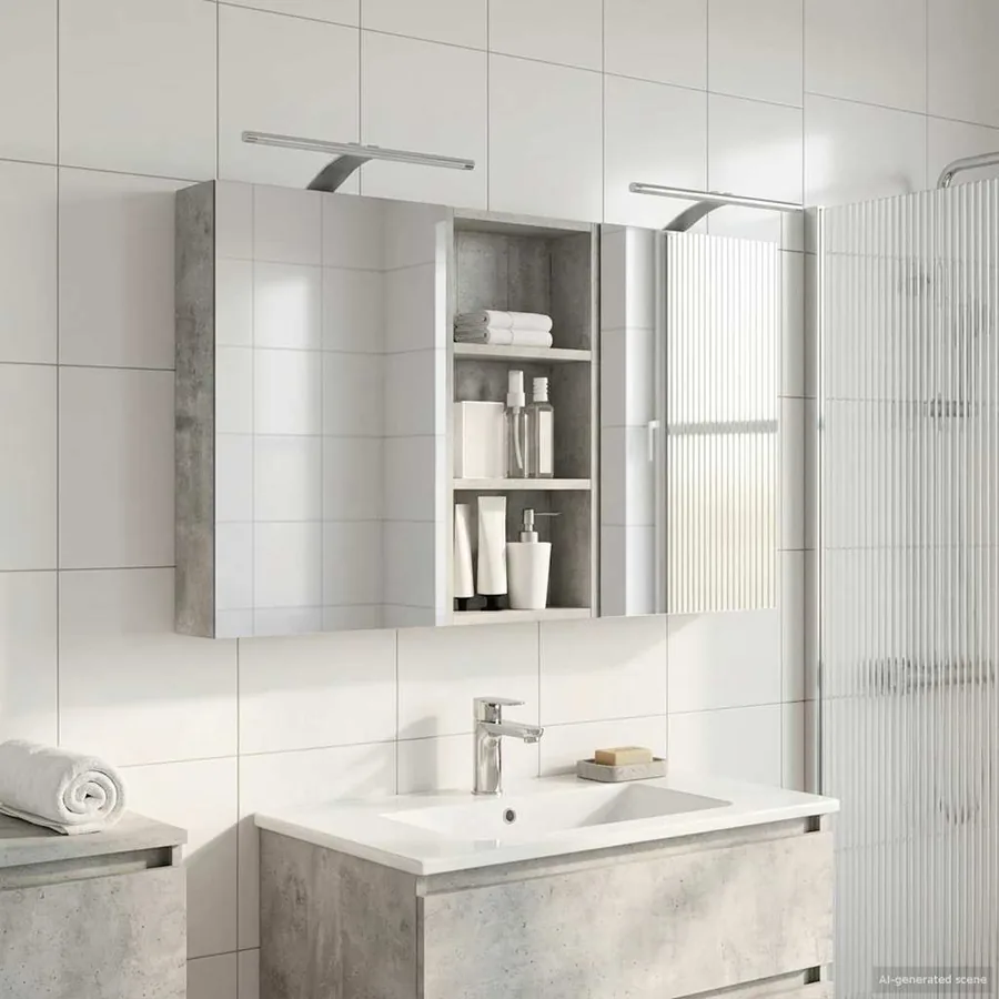 Ensemble de Meubles de Salle de Bain 3 pcs 110 x 10,5 x 60,5 cm