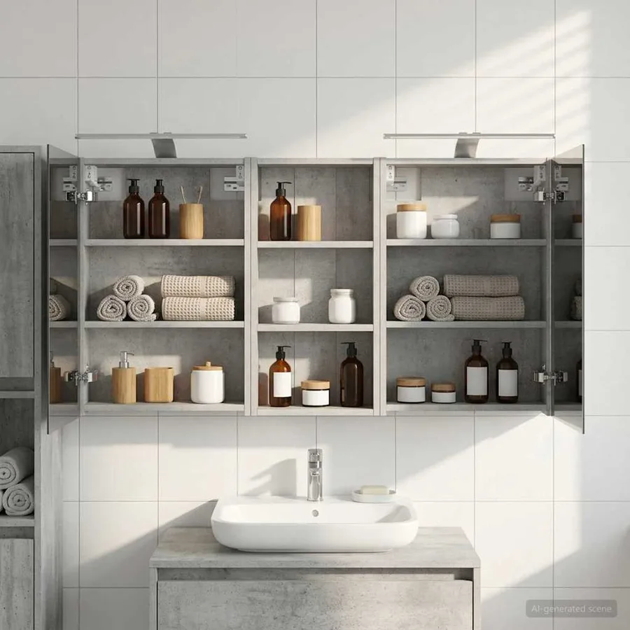 Ensemble de Meubles de Salle de Bain 3 pcs 110 x 10,5 x 60,5 cm - 4