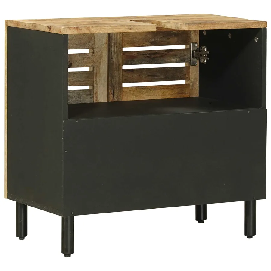 Armoire d'évier avec stockage Marron et Noir 62 x 33 x 58 cm - 6