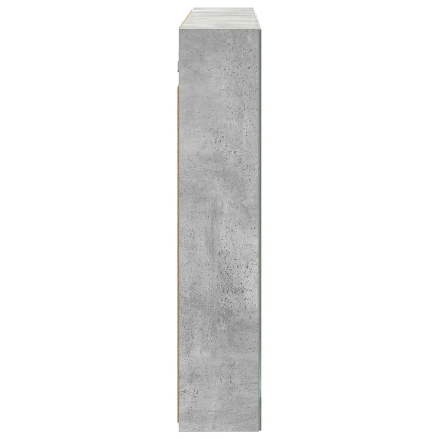 Armoire Miroir de Salle de Bain Gris béton 100 x 14,5 x 70 cm - 7