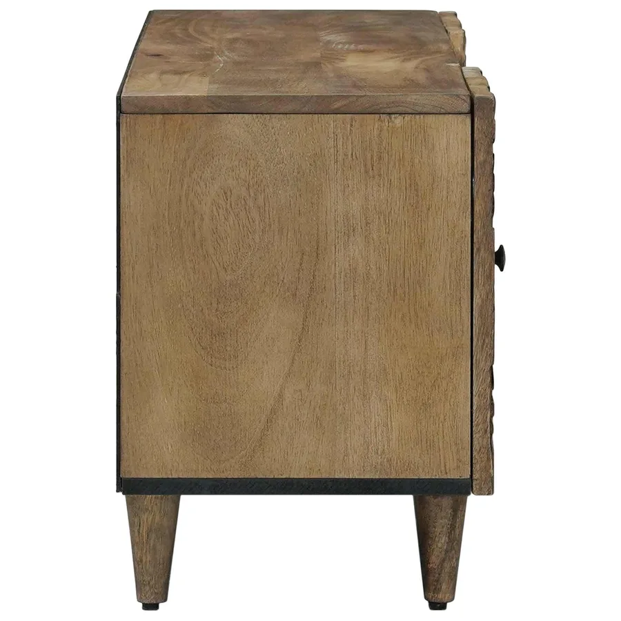 Meuble TV Marron 105 x 33,5 x 46 cm Bois de mangue massif - 4