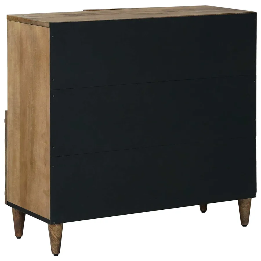 Buffet Marron 80 x 33,5 x 75 cm Bois de mangue massif - 5