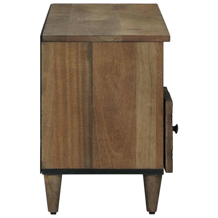Meuble TV Marron 100 x 33,5 x 46 cm Bois de mangue massif - 4