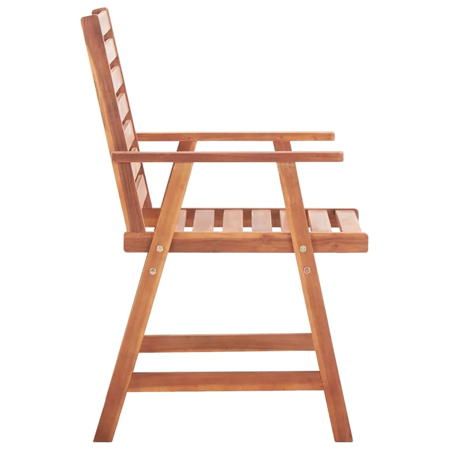 Chaises à manger d'extérieur lot de 2 Bois d'acacia massif - 4