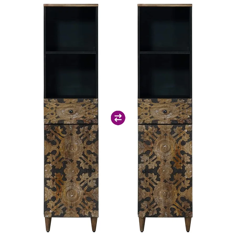 Ensemble de mobilier de salle de bain avec tiroir 3 pcs Marron - 14