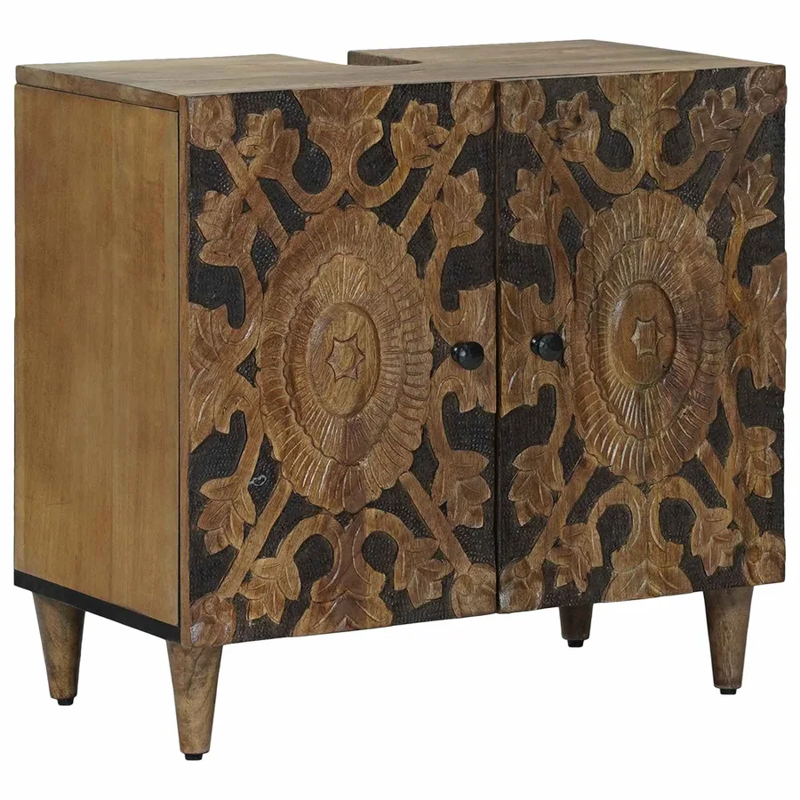 Ensemble de mobilier de salle de bain avec tiroir 3 pcs Marron - 3