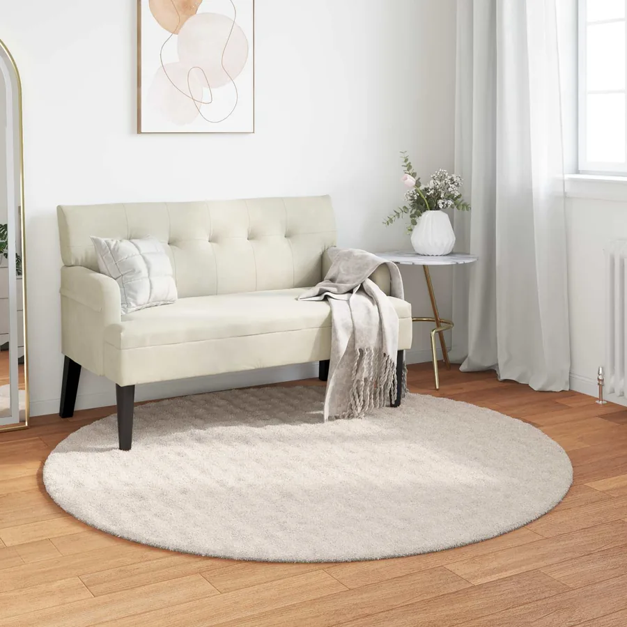 Tapis de surface Rond SIROLO Beige Ø 200 CM Polyester