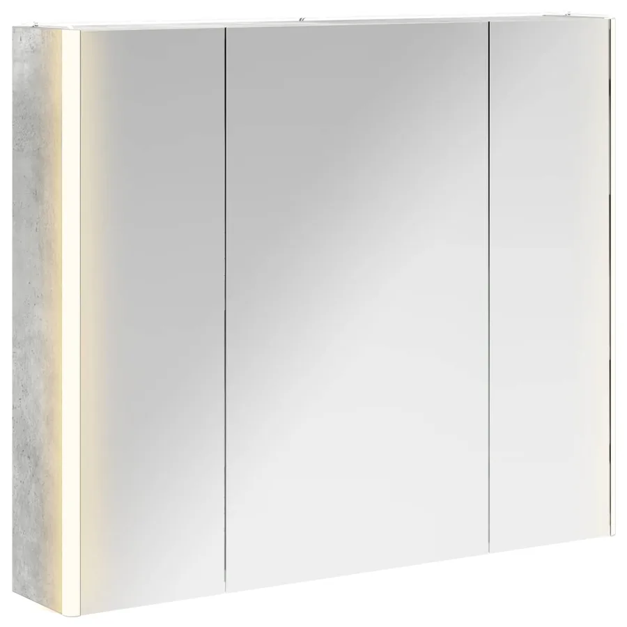Armoire Miroir de Salle de Bain Gris béton 83,5 x 15,5 x 70 cm - 2