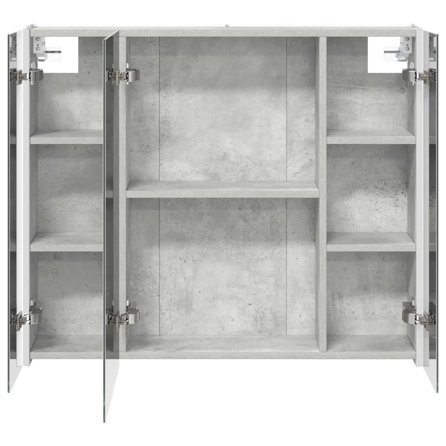 Armoire Miroir de Salle de Bain Gris béton 83,5 x 15,5 x 70 cm - 7