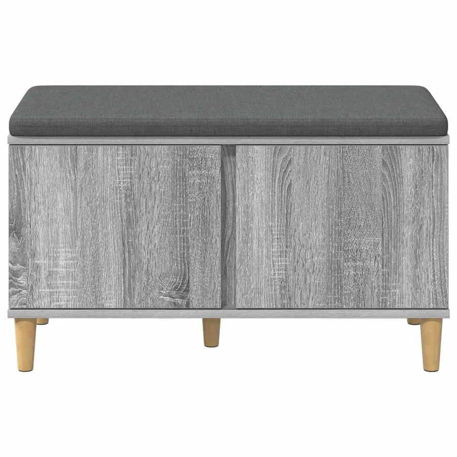 Banc d'entrée avec coussin Gris Sonoma 80 x 38 x 46 cm - 6