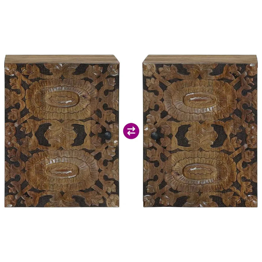 Cabinet de Salle de Bain Suspendu Marron 38 x 33,5 x 48 cm - 9