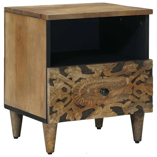 Armoire de lit Marron 40 x 33 x 46 cm Bois de mangue massif