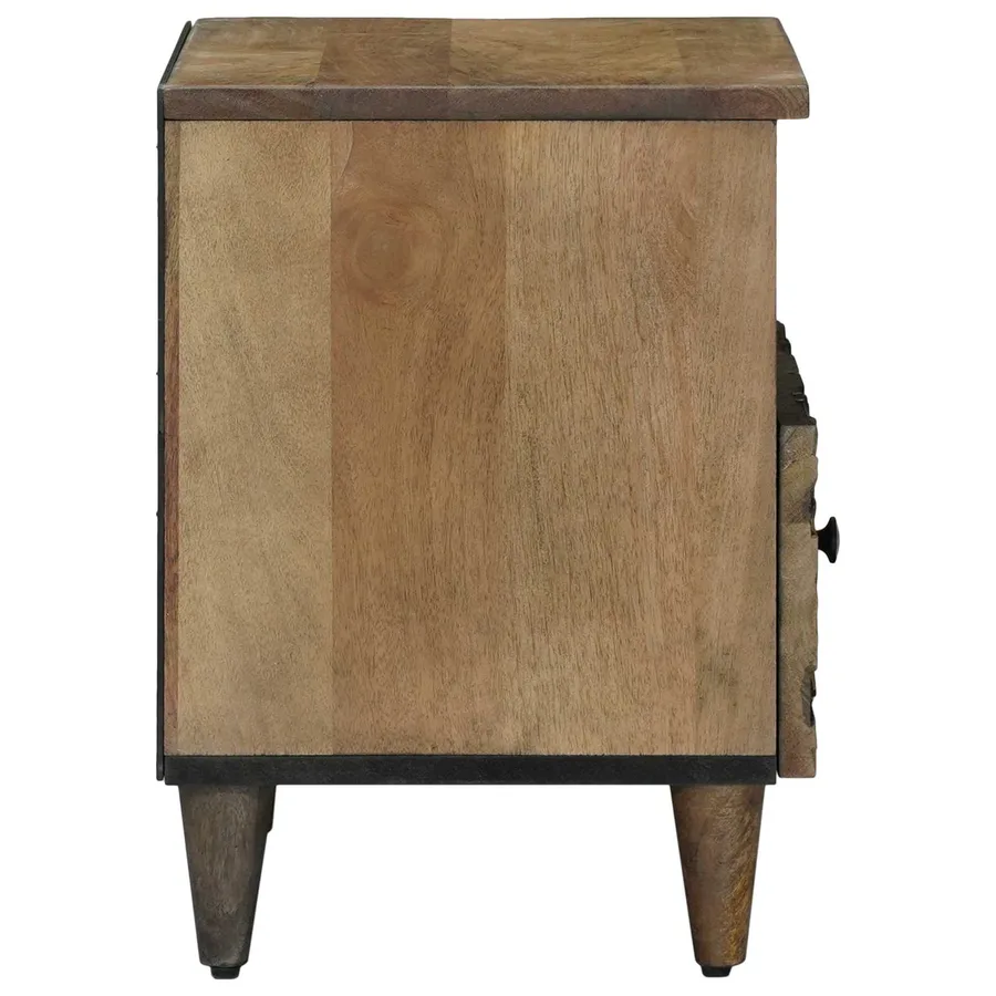 Armoire de lit Marron 40 x 33 x 46 cm Bois de mangue massif - 4