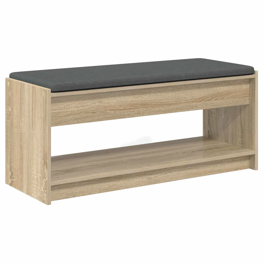 Banc d'entrée avec coussin Chêne Sonoma 103 x 38 x 45 cm - 7