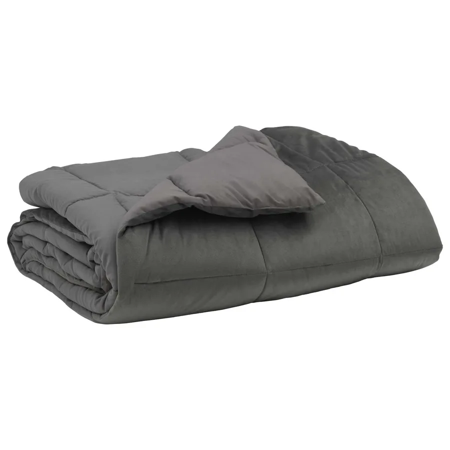 Duvet complet toute l'année Gris clair 200 x 200 cm Microfibre - 2
