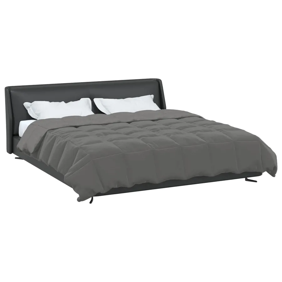Duvet complet toute l'année Gris clair 200 x 200 cm Microfibre - 3