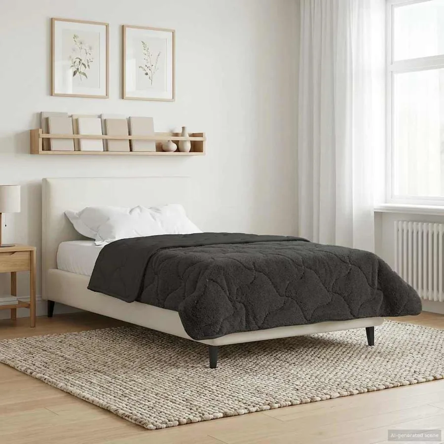 Duvet d'hiver Matelassé Anthracite 140 x 220 cm - 4