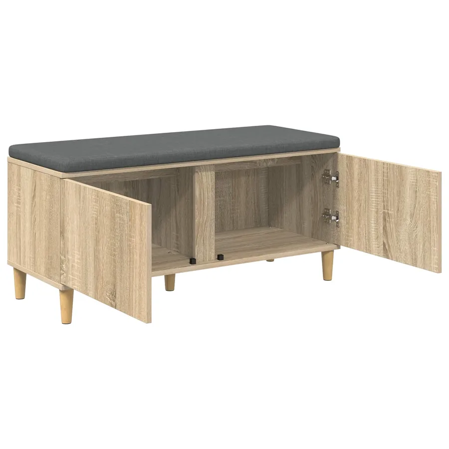 Banc d'entrée avec coussin Chêne Sonoma 100 x 38 x 46 cm - 5