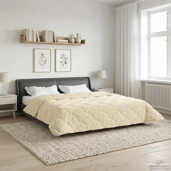Duvet d'été simple Matelassé Crème 220 x 240 cm