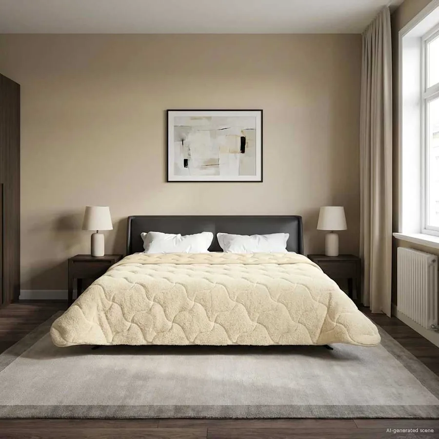 Duvet d'été simple Matelassé Crème 220 x 240 cm - 4