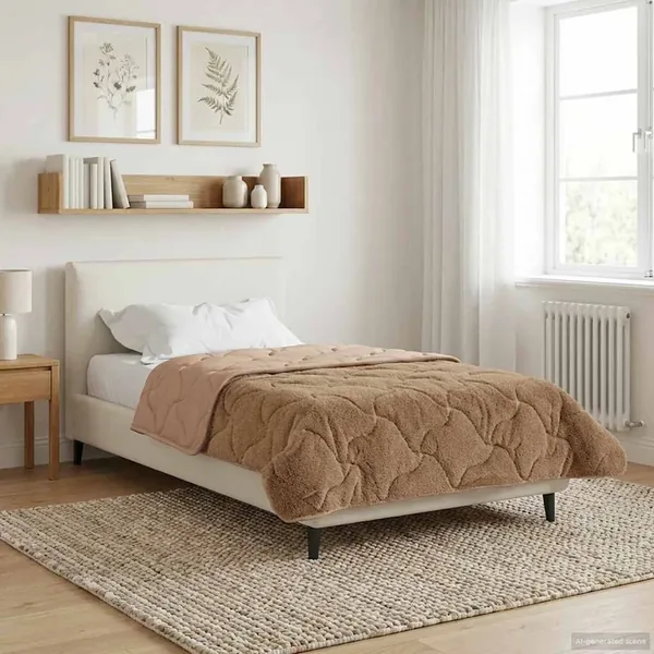 Duvet d'été simple Matelassé Taupe 135 x 200 cm