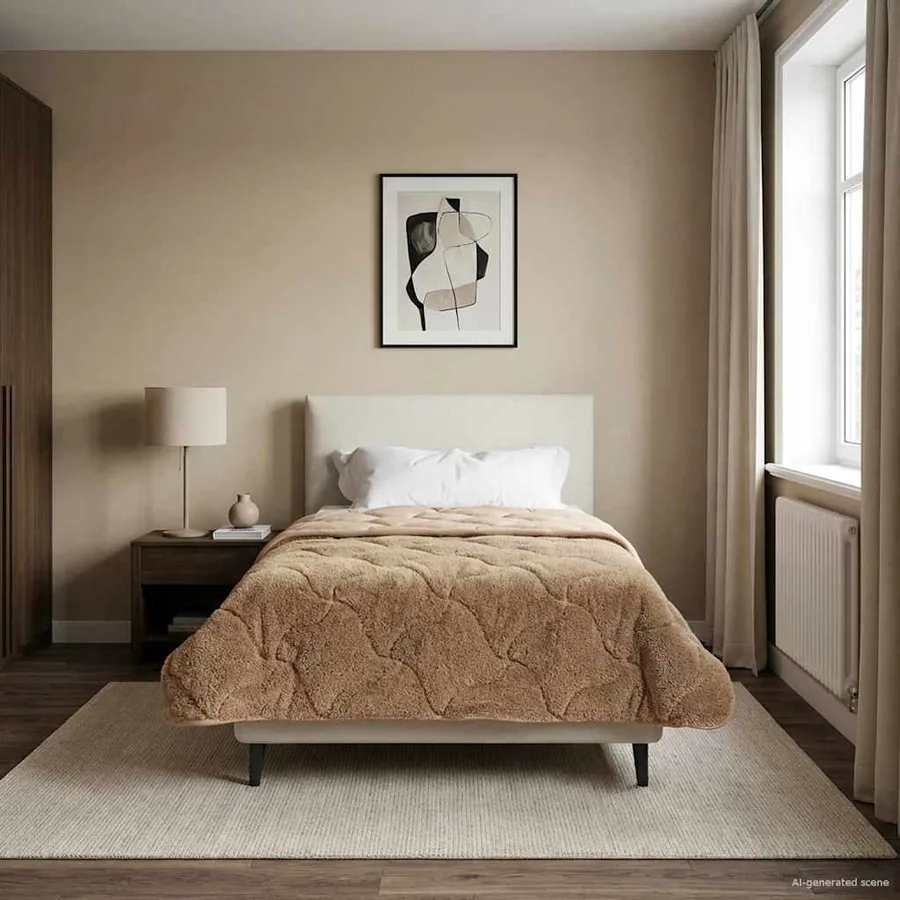 Duvet d'été simple Matelassé Taupe 135 x 200 cm - 4