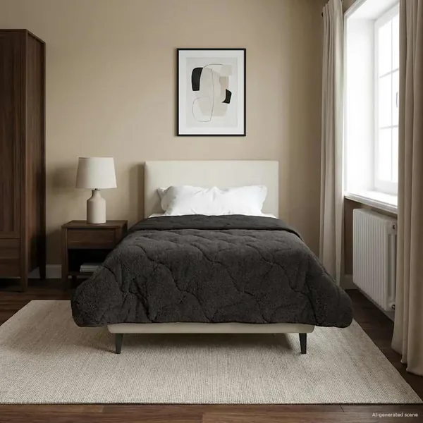 Duvet d'été simple Matelassé Anthracite 135 x 200 cm