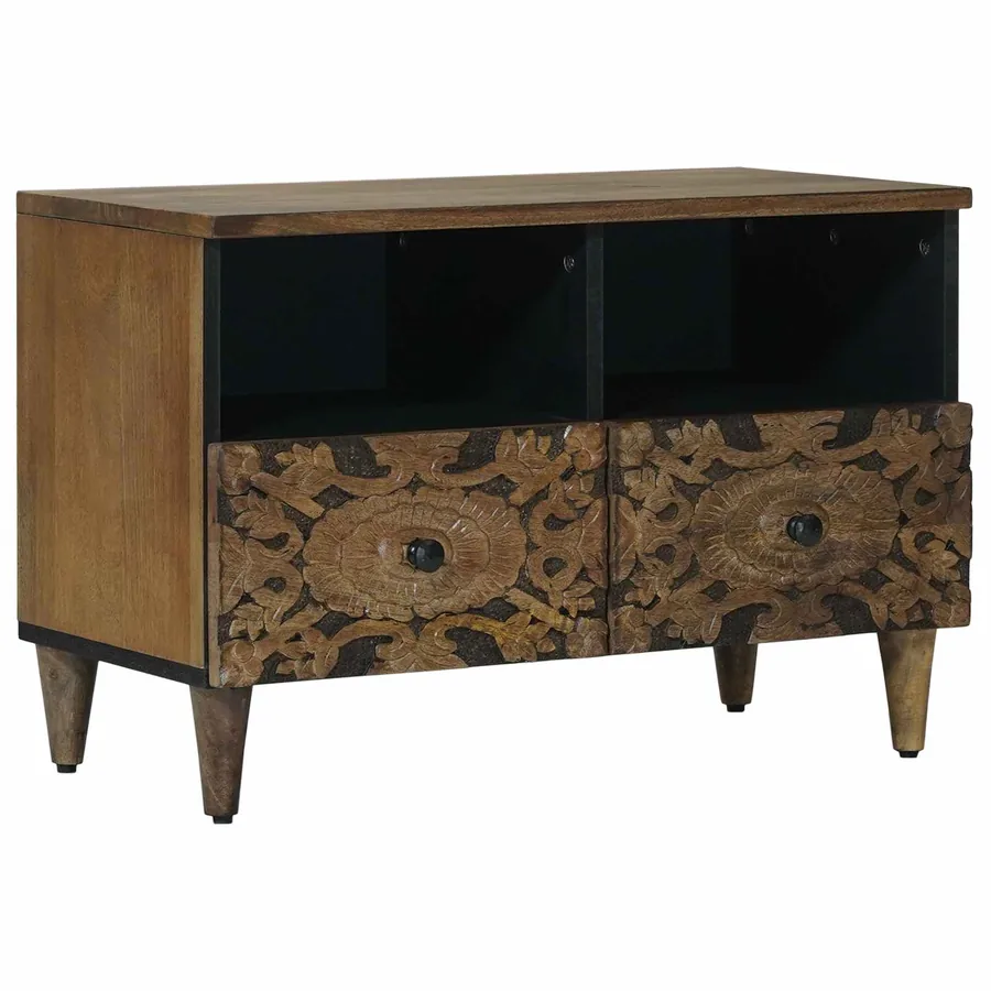 Meuble TV Marron 70 x 33,5 x 46 cm Bois de mangue massif