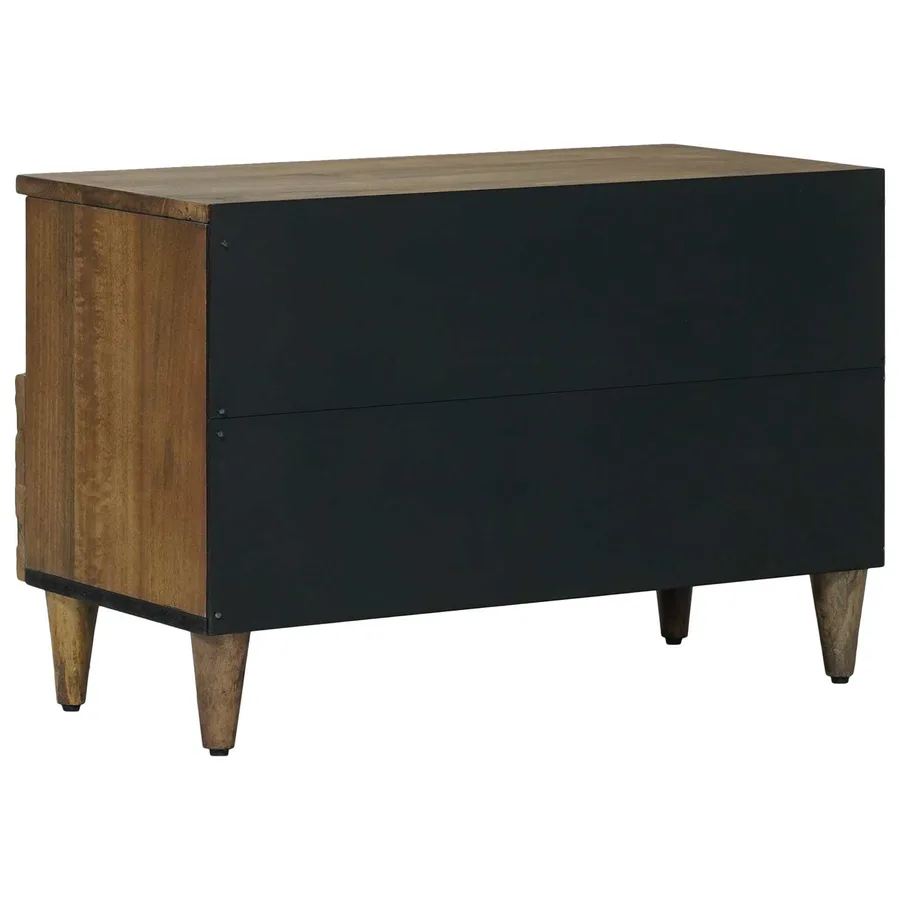 Meuble TV Marron 70 x 33,5 x 46 cm Bois de mangue massif - 5
