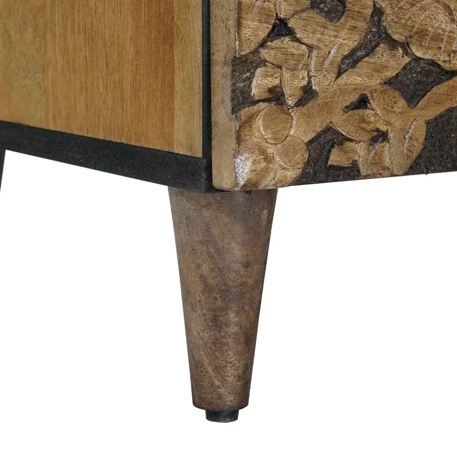 Meuble TV Marron 70 x 33,5 x 46 cm Bois de mangue massif - 8