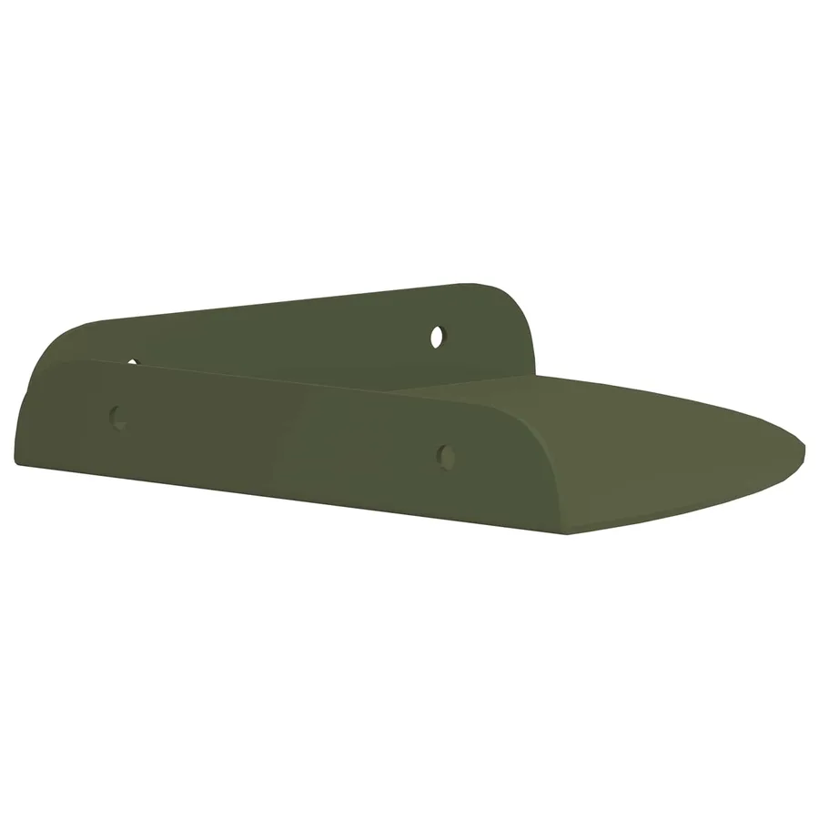 Étagère flottante avec étagère 2 pcs Vert olive 18 x 18 x 2 cm - 6