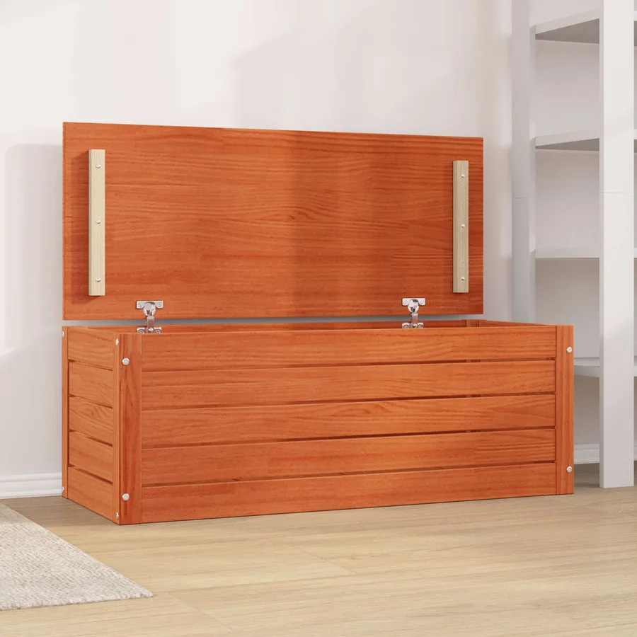 Boîte de rangement avec stockage Cire marron 109 x 36,5 x 33 cm - 4